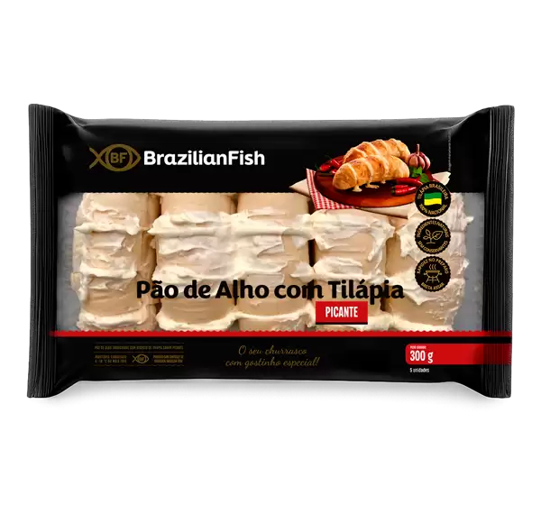 Pão de Alho com Tilápia Picante